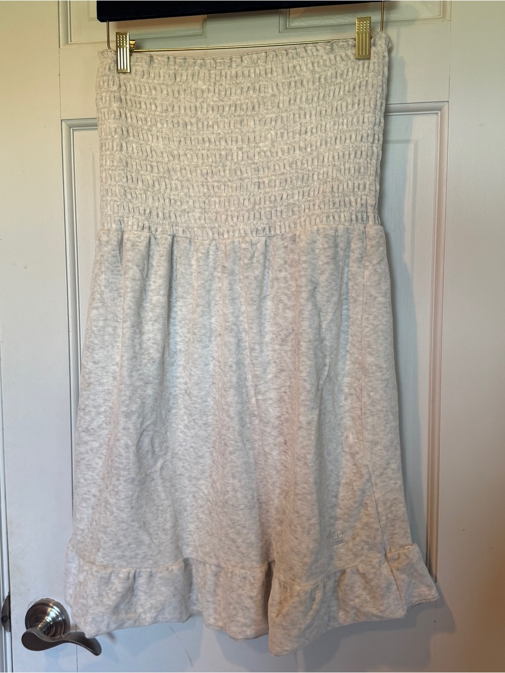 Juicy Couture Smocked Light Gray Mini Coverup